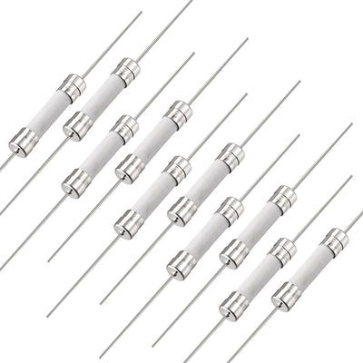 uxcell Uxcell Fast Blow Fuse Lead Wire Ceramic Fuses 6mm x 32mm 250V F20A 10Pcs