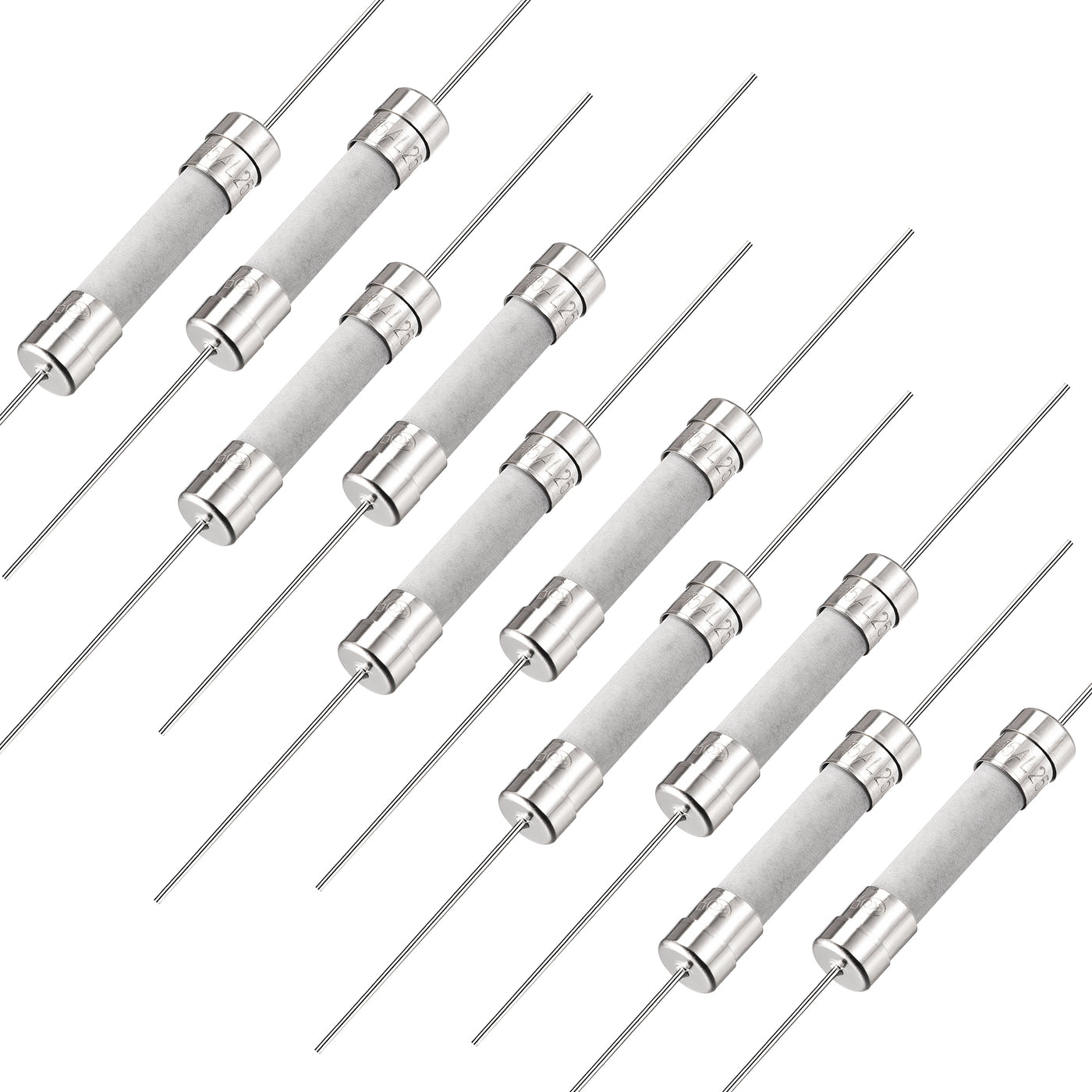 uxcell Uxcell Fast Blow Fuse Lead Wire Ceramic Fuses 6mm x 32mm 250V F15A 10Pcs