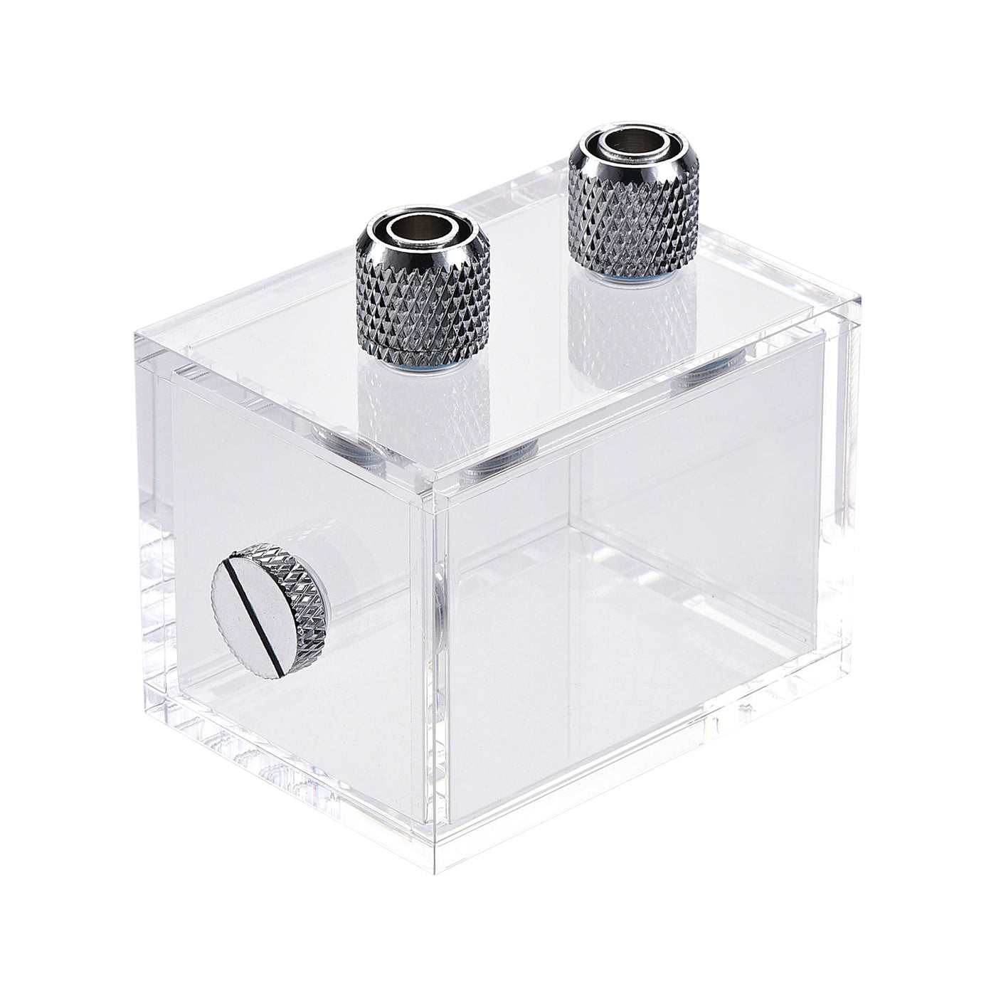 uxcell Uxcell Acrylic Water Cooling Tank Kit 80x60x60mm with Quick Fitting and End Cap