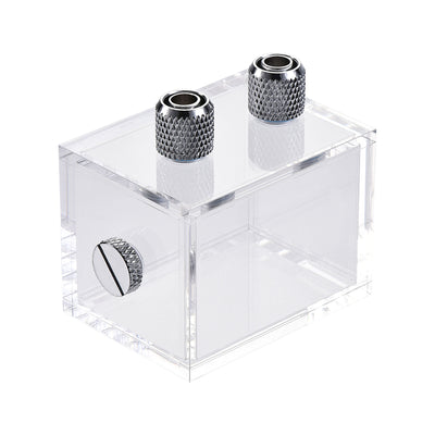 Harfington Uxcell Acrylic Water Cooling Tank Kit 80x60x60mm with Quick Fitting and End Cap