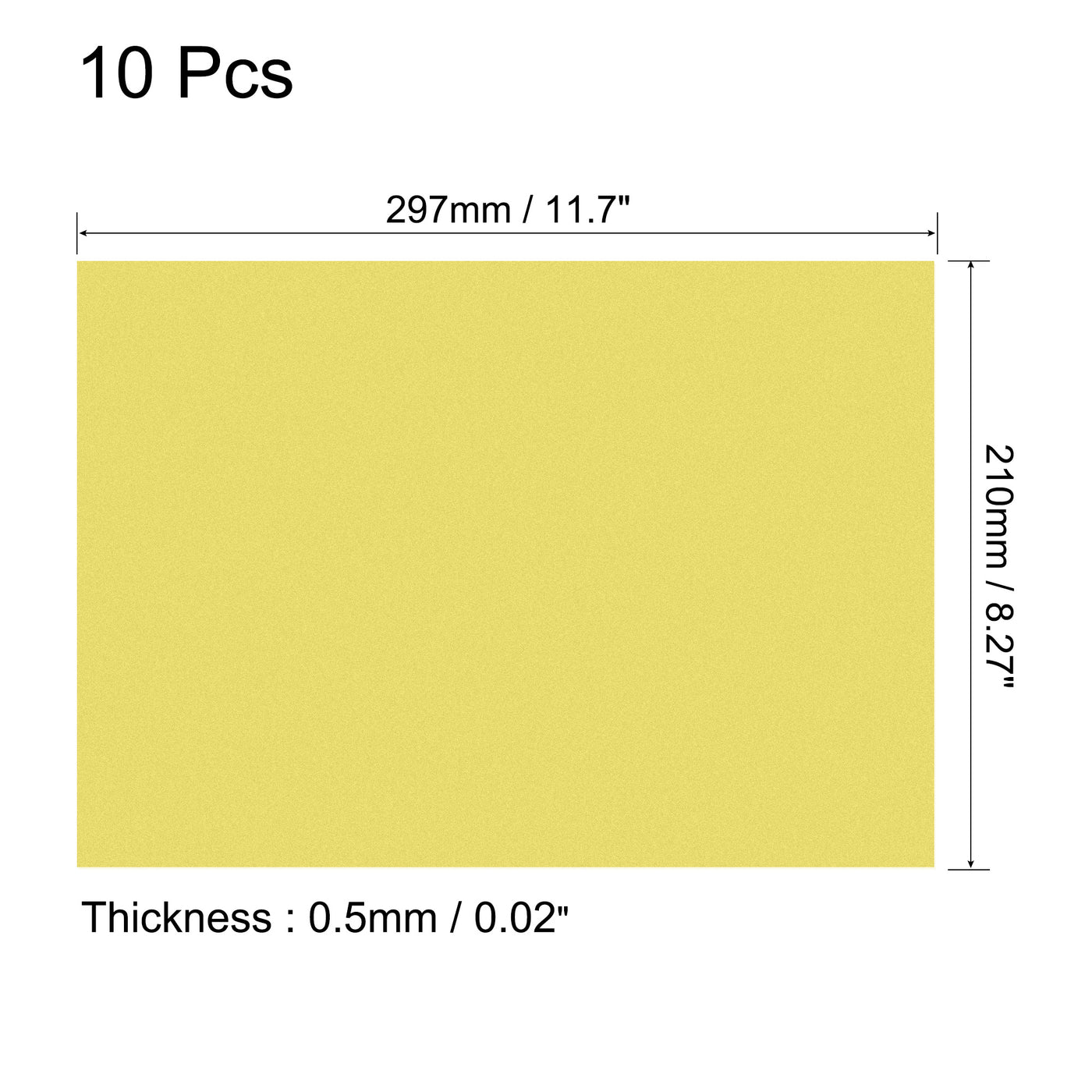 Uxcell Uxcell 10Pcs Gel Light Filter Transparent Color Correction PVC Sheets Matte Yellow