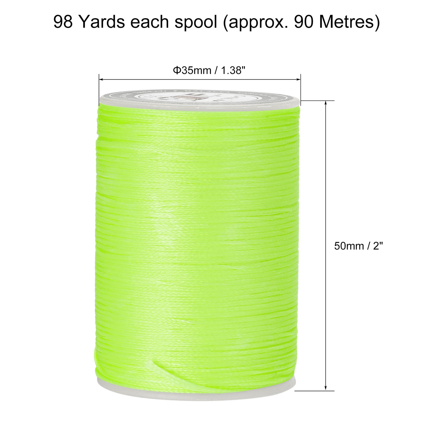 Uxcell Uxcell Leather Sewing Thread 98 Yards 150D/0.8mm Polyester Waxed Cord, Artichoke Green