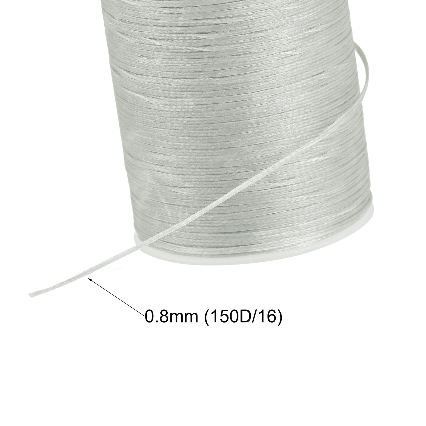 Uxcell Uxcell Leather Sewing Thread 98 Yards 150D/0.8mm Polyester Waxed Cord, Medium Taupe