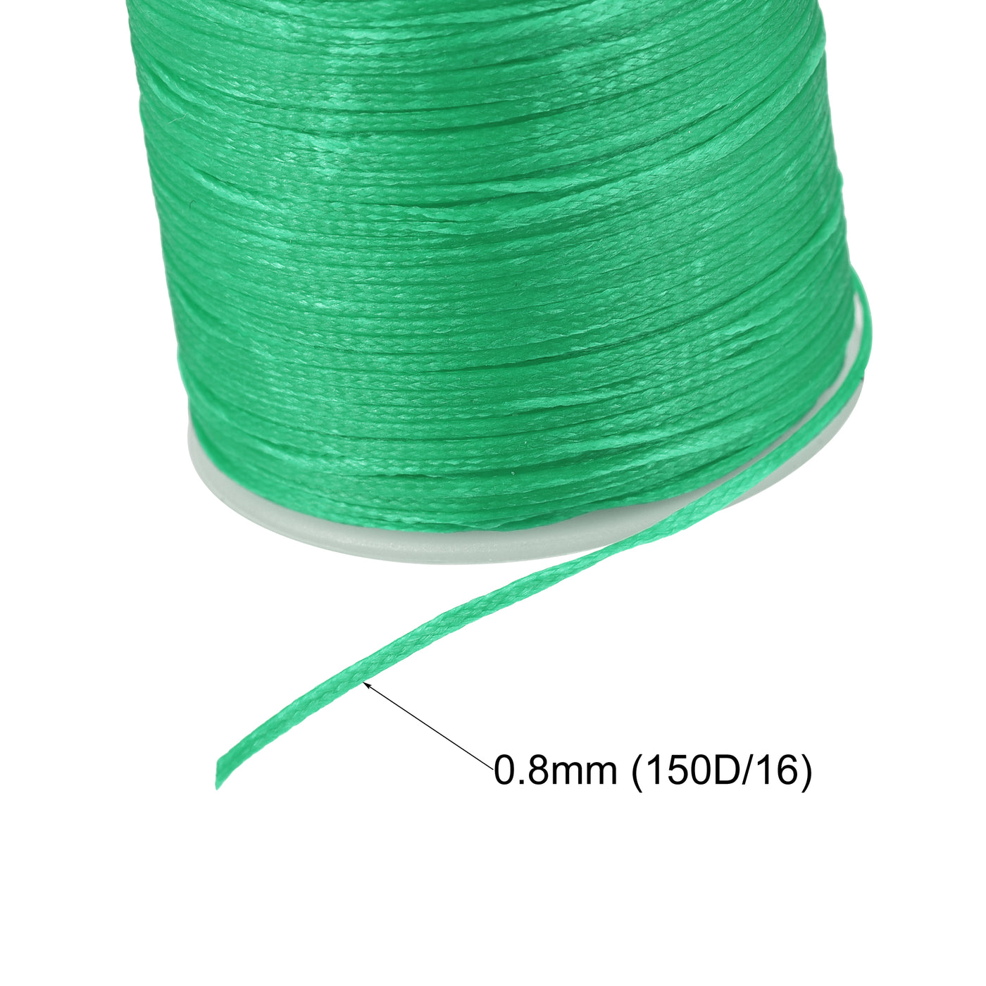 Uxcell Uxcell Leather Sewing Thread 98 Yards 150D/0.8mm Polyester Waxed Cord, Artichoke Green