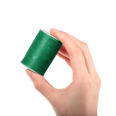 Harfington Uxcell Leather Sewing Thread 98 Yards 150D/0.8mm Polyester Waxed Cord, Artichoke Green