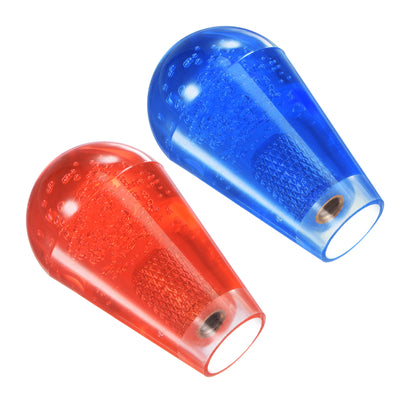 Harfington Uxcell Ellipse Oval Joystick Head Rocker Ball Top Handle Arcade Game Replacement Red Blue