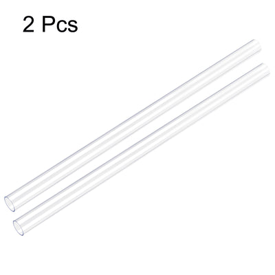 Harfington Uxcell Polycarbonate Rigid Round Clear Tubing 20mm(0.78 Inch)IDx21mm(0.82 Inch)ODx500mm(1.64Ft) Length Plastic Tube 2pcs