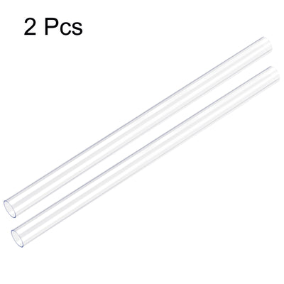 Harfington Uxcell Polycarbonate Rigid Round Clear Tubing 20mm(0.78 Inch)IDx21mm(0.82 Inch)ODx500mm(1.64Ft) Length Plastic Tube 2pcs