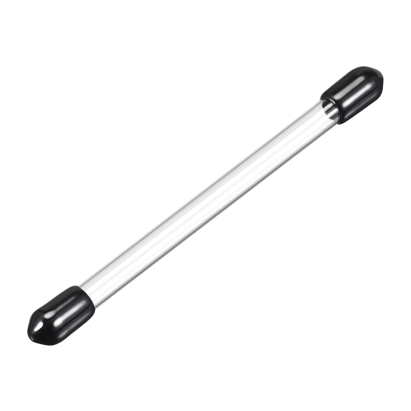 uxcell Uxcell Polycarbonate Rigid Round Clear Tubing 4mm(0.16 Inch)IDx5mm(0.2 Inch)ODx148mm(0.48Ft) Length Plastic Storage Transparent Tube with Black Lids 3pcs