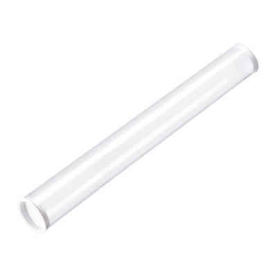 Harfington Uxcell Polycarbonate Rigid Round Clear Tubing 26mm(1 Inch)IDx28mm(1.1 Inch)ODx300mm(11.8 Inch) Length Plastic Storage Transparent Tube with White Lids