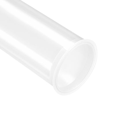 Harfington Uxcell 2pcs Polycarbonate Rigid Round Clear Tubing 41.6mm(1.63 Inch)IDx43mm(1.7 Inch)ODx250mm(9.84 Inch) Length Plastic Storage Transparent Tube with Lids