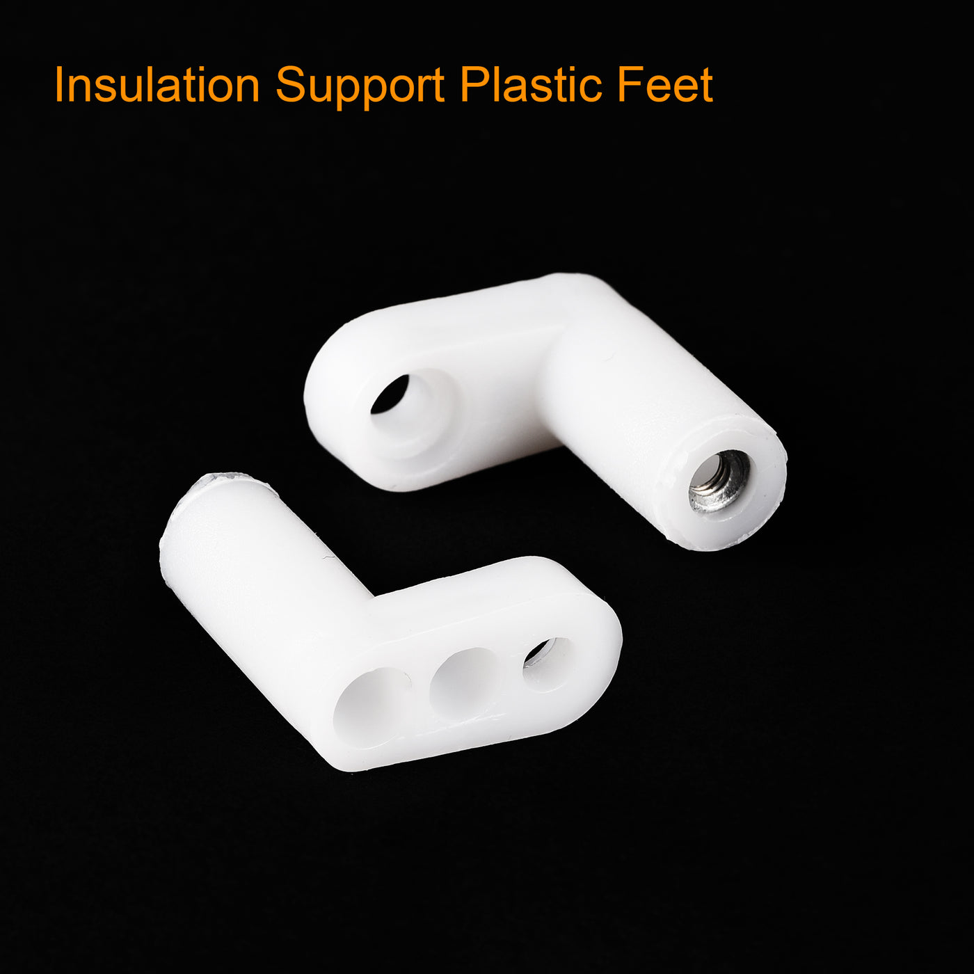 uxcell Uxcell 50Pcs Circuit Board PCB Spacers L Shape Insulated Plastic Fixed Mounting Feet White 0.8'' Supporting Height with M3 Screw