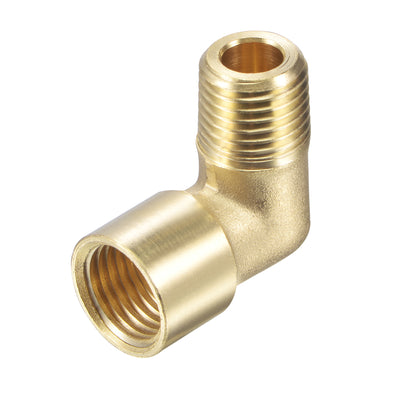 uxcell Uxcell Brass Hose Fitting Elbow 1/4 NPT Male to 1/4 NPT Female Thread Pipe Connector Adapter