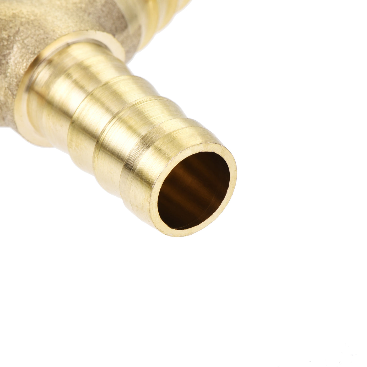 Uxcell Uxcell Reducing Barb Hose Fitting Y Shape Pipe Connector Brass 1/2" x 3/8" x 3/8" 2Pcs
