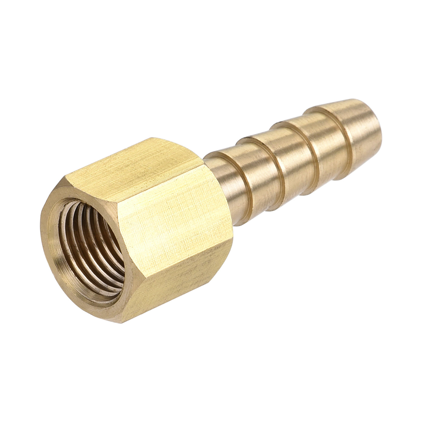 Uxcell Uxcell Brass Barb Hose Fitting Connector Adapter 3/16 Barbed x 1/8NPT Female Pipe 2pcs