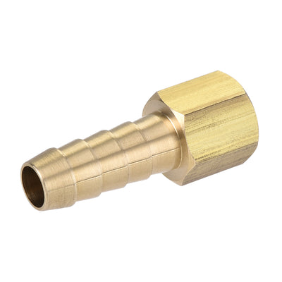 Harfington Uxcell Brass Barb Hose Fitting Connector Adapter 3/16 Barbed x 1/8NPT Female Pipe 2pcs