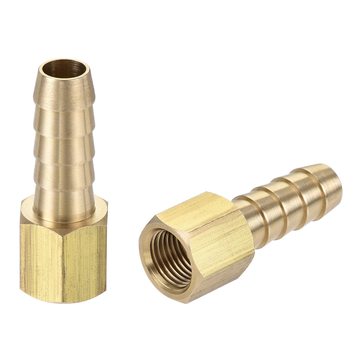 Uxcell Uxcell Brass Barb Hose Fitting Connector Adapter 3/16 Barbed x 1/8NPT Female Pipe 2pcs