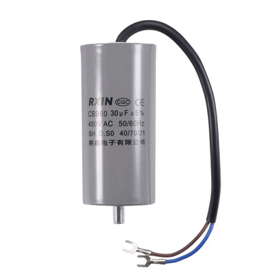 uxcell Uxcell CBB60 Run Capacitor 30uF 450V AC 2 Wires 50/60Hz Cylinder 96x45mm with Terminal, M8 Fixing Stud for Air Compressor Water Pump Motor
