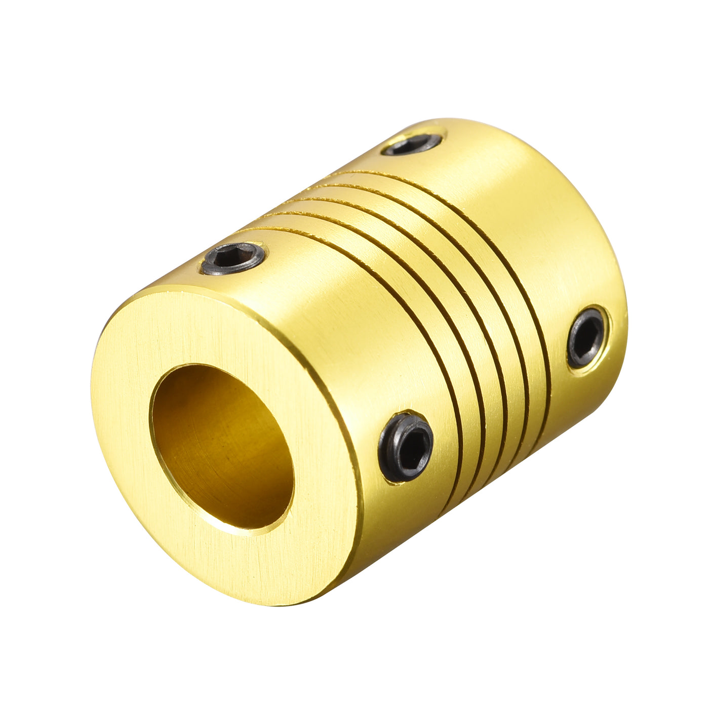 uxcell Uxcell 10mm to 10mm Aluminum Alloy Shaft Coupling Flexible Coupler L25xD20 Golden Tone