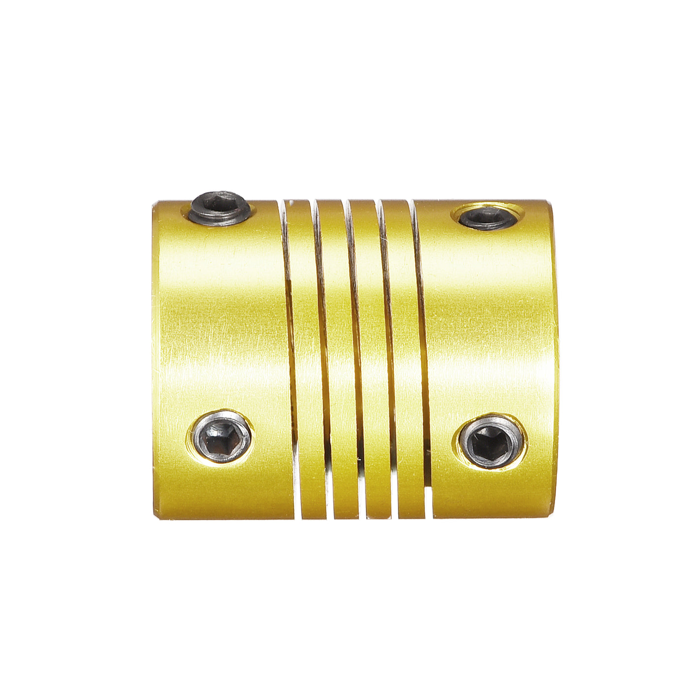 uxcell Uxcell 5 Pcs 5mm to 4mm Aluminum Alloy Shaft Coupling Flexible L25xD20 Golden Tone