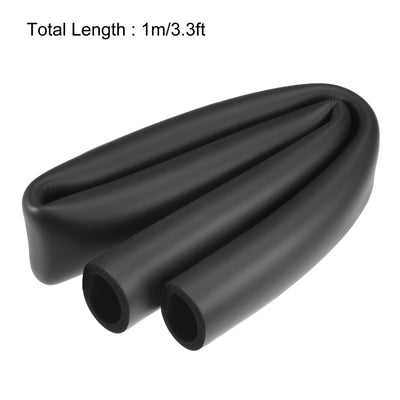 Harfington Uxcell Foam Tubing for Handle Grip Support, Pipe Insulation, 38mm ID 53mm OD 1m Length Black
