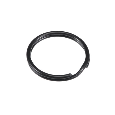 Harfington Uxcell Split Key Ring 30mm Open Jump Connector for Lanyard Zipper Handbag, Electrophoretic Paint Iron, Pack of 10