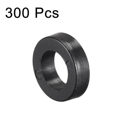 Harfington Uxcell ABS Round Spacer Washer ID 4.2mm OD 7mm L 9mm for M4 Screws, Black, 300Pcs