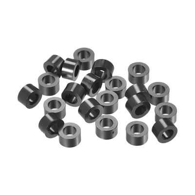 Harfington Uxcell ABS Round Spacer Washer ID 4.2mm OD 7mm L 9mm for M4 Screws, Black, 300Pcs