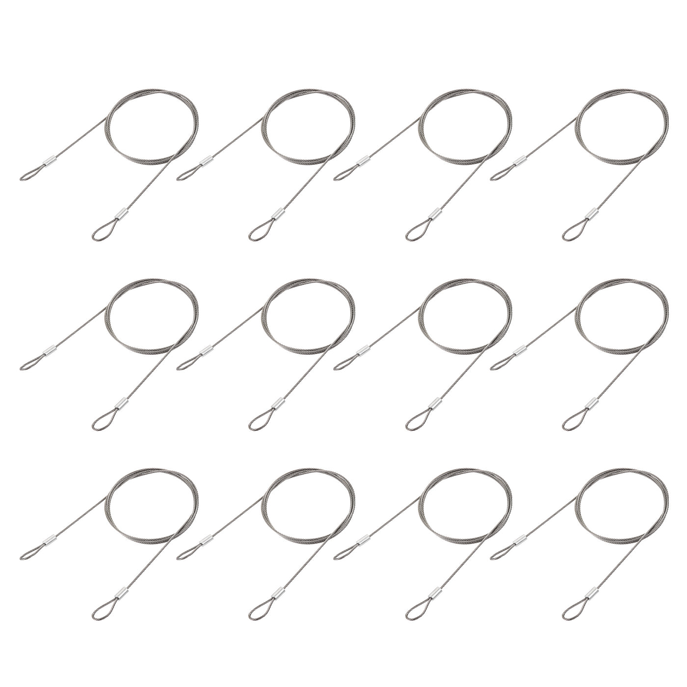 uxcell Uxcell Picture Hanging Wire Kit, 12pcs 1M Double Ring Hanging Wire, Load 66 lbs