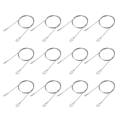 Harfington Uxcell Picture Hanging Wire Kit, 12pcs 1M Double Ring Hanging Wire, Load 66 lbs