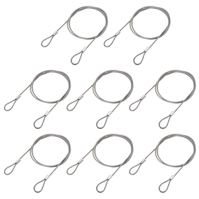 Harfington Uxcell Picture Hanging Wire Kit, 8pcs 1M Double Ring Hanging Wire, Load 88 lbs