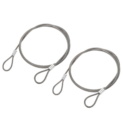 Harfington Uxcell Picture Hanging Wire Kit, 2pcs 1M Double Ring Hanging Wire, Load 120 lbs