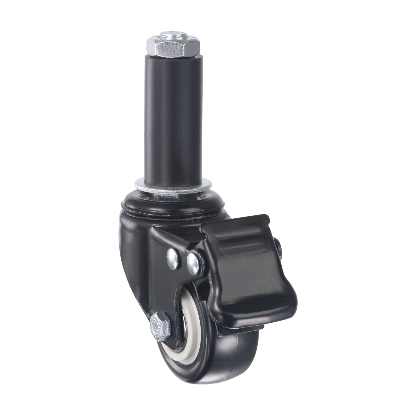uxcell Uxcell Swivel Expanding Stem Caster with Brake Diameter Load Capacity, for Kitchen Prep Tables, PVC