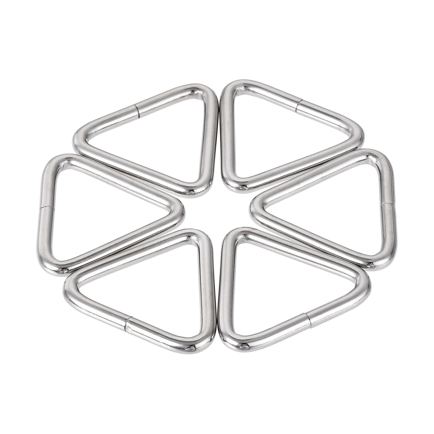 uxcell Uxcell Triangle Ring Buckle, 1.26"(32mm) Inner Width for Hardware Strap Craft DIY 10pcs