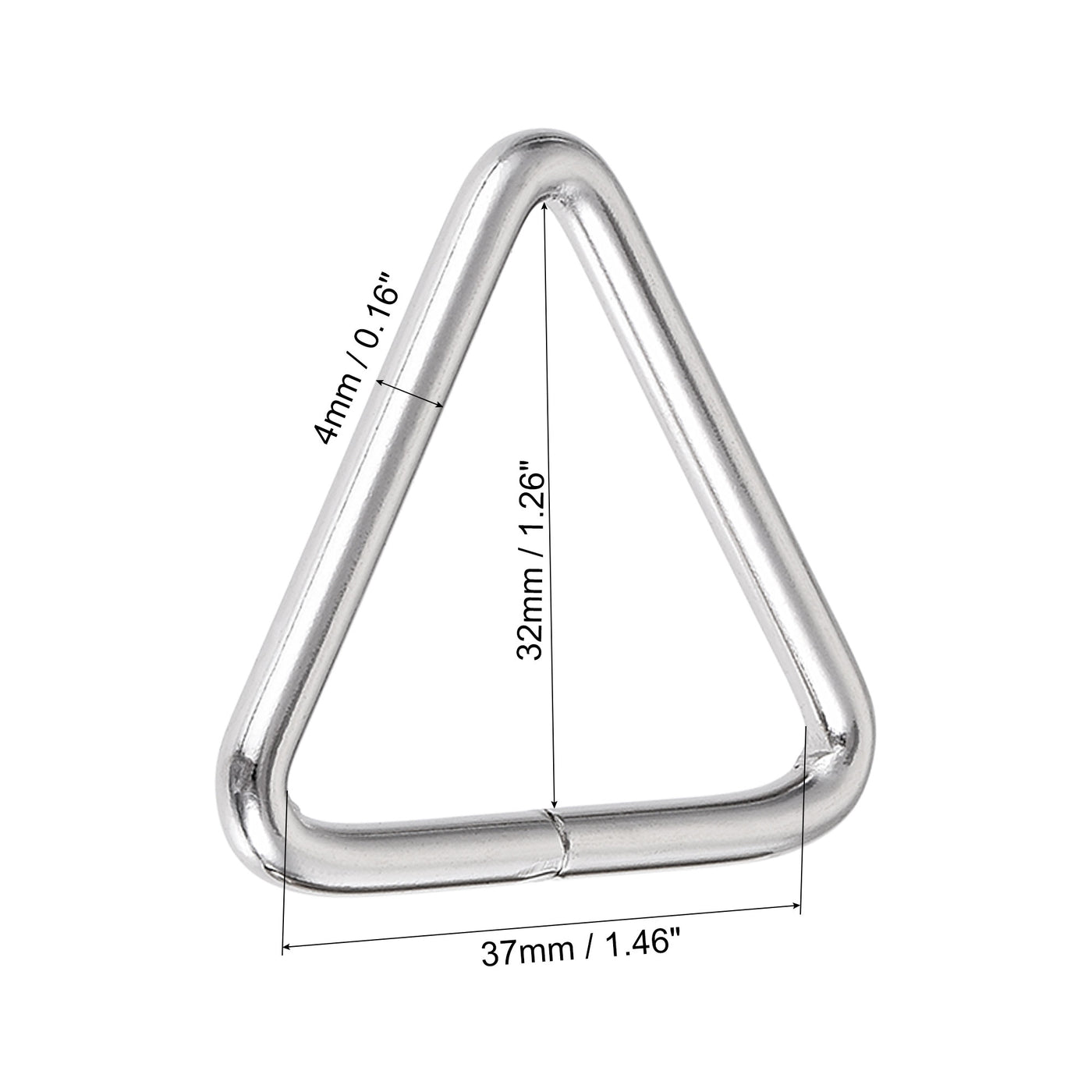 uxcell Uxcell Triangle Ring Buckle, 1.46"(37mm) Inner Width for Hardware Strap Craft DIY 20pcs