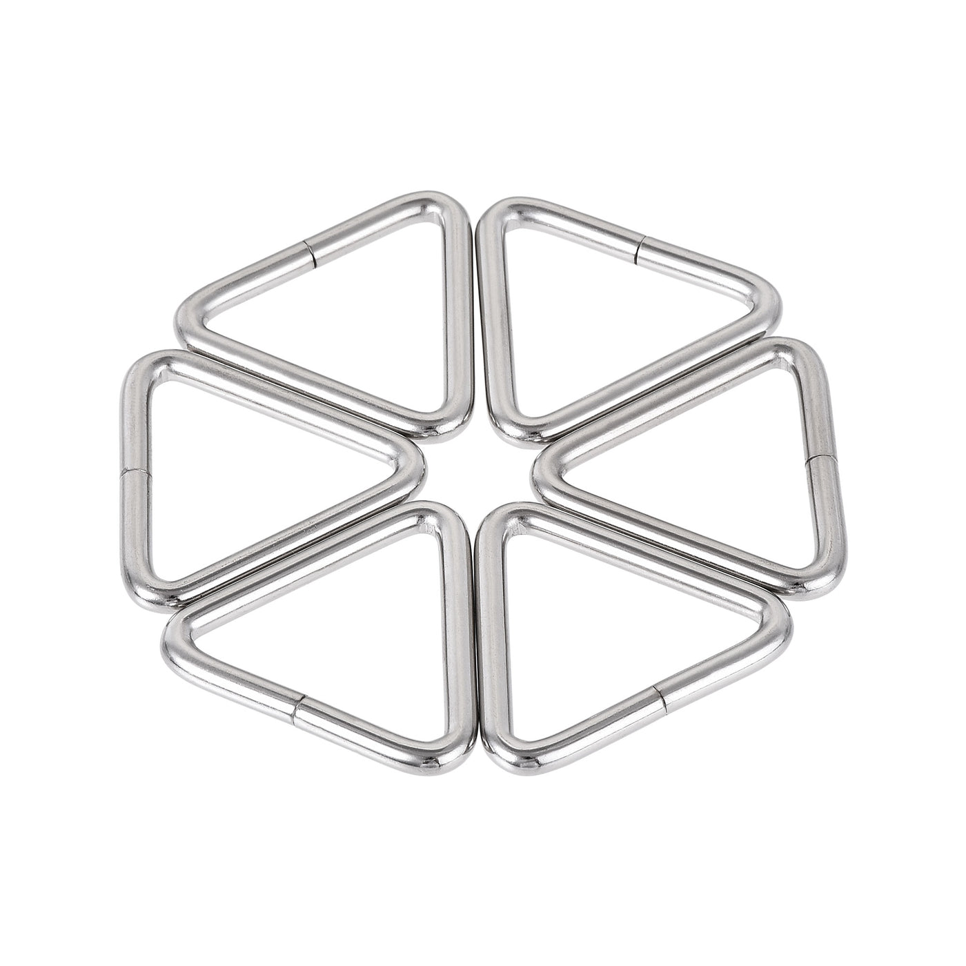 uxcell Uxcell Metal Triangle Ring Buckle 0.98"(25mm) Inner Width for Strap Craft DIY 10pcs