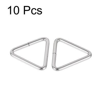 Harfington Uxcell Metal Triangle Ring Buckle 1.26"(32mm) Inner Width for Strap Craft DIY 10pcs