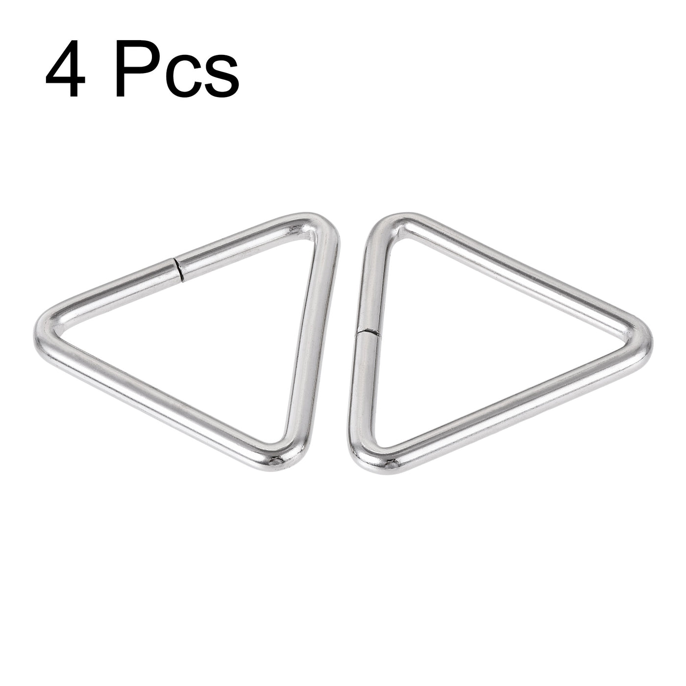 uxcell Uxcell Metal Triangle Ring Buckle 2"(50mm) Inner Width for Strap Craft DIY 4pcs
