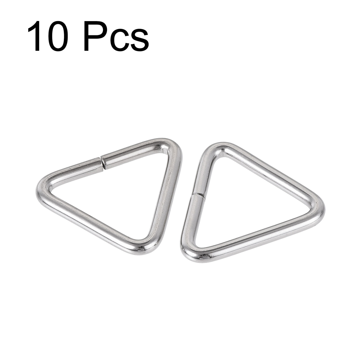 uxcell Uxcell Metal Triangle Ring Buckle 0.79"(20mm) Inner Width for Strap Craft DIY 10pcs