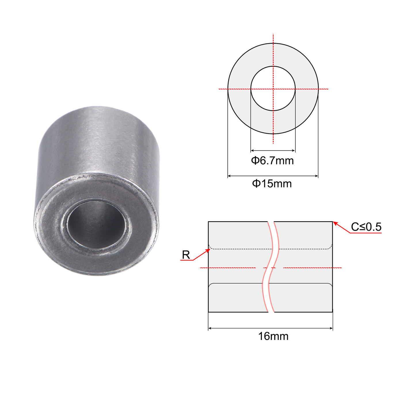 4 Paliers Lisses En Laiton 8x15x24 Mm - Sans Graissage, Pour Arbres 8mm, Neuf
