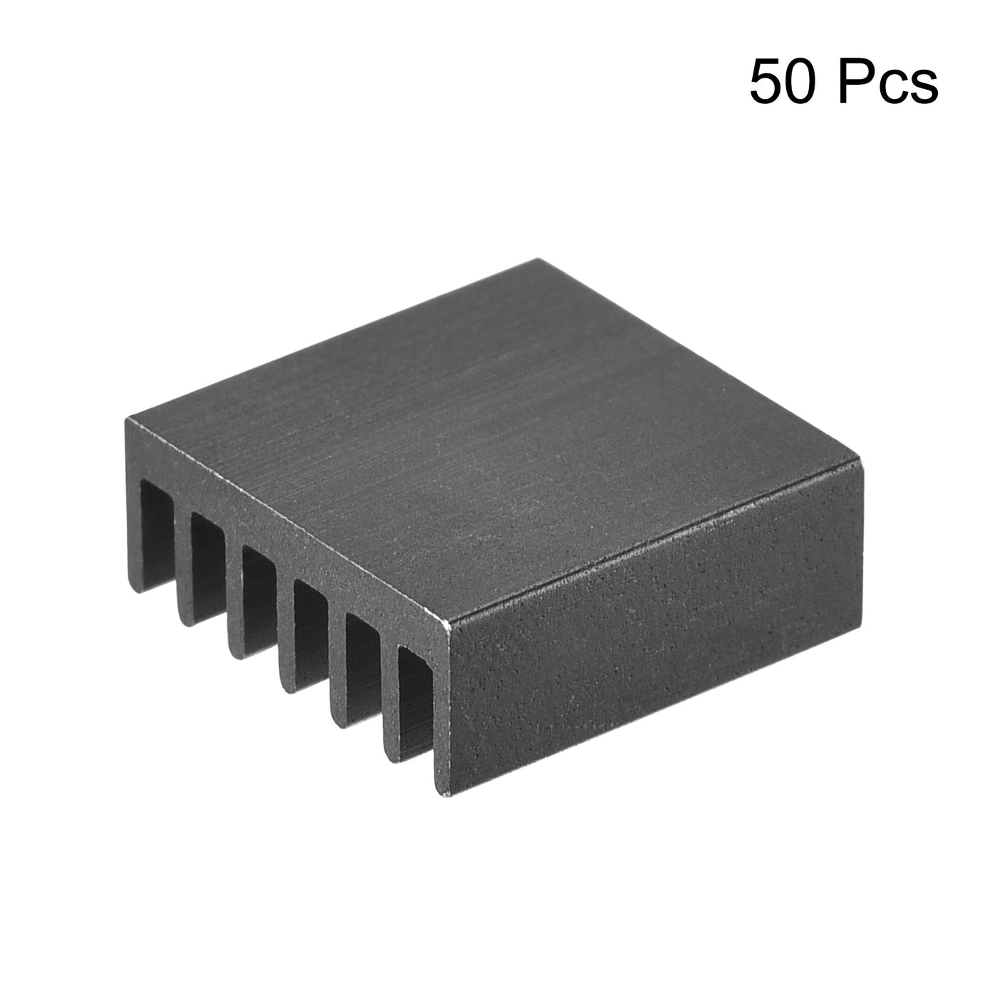 uxcell Uxcell 14x14x6mm Aluminum Heatsink Electronics Cooler for MOS IC Chip Black 50 Pcs