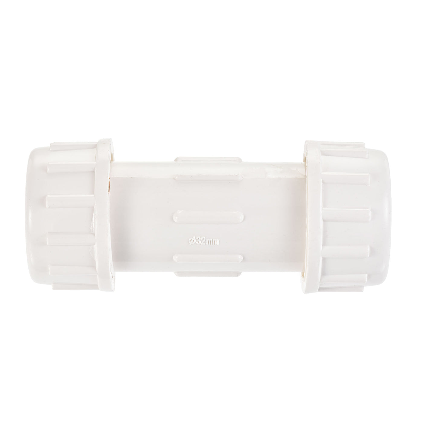 Uxcell Uxcell PVC Compression Plumbing Coupling Straight Pipe Fitting Extension 63mm White