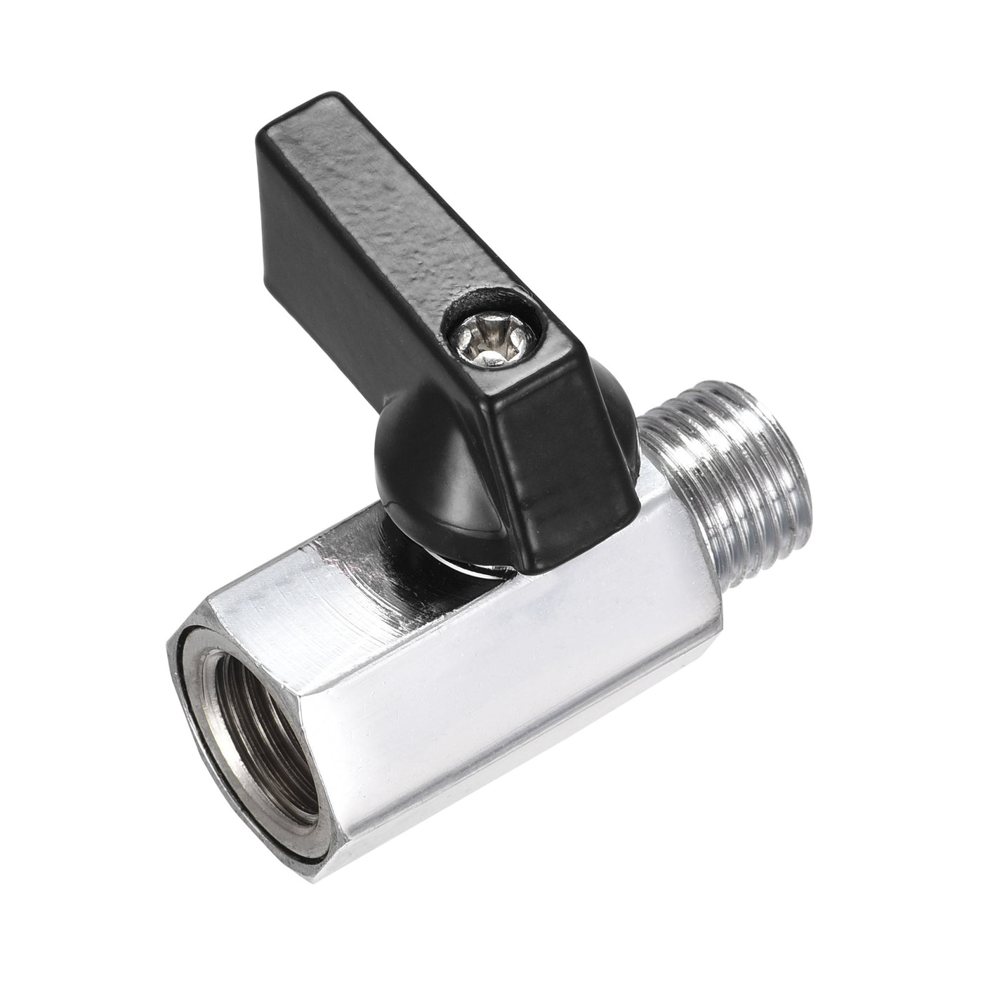 Uxcell Uxcell Brass Ball Valve Shut Off Switch G1/4 Male to Female Polishing Connector Black