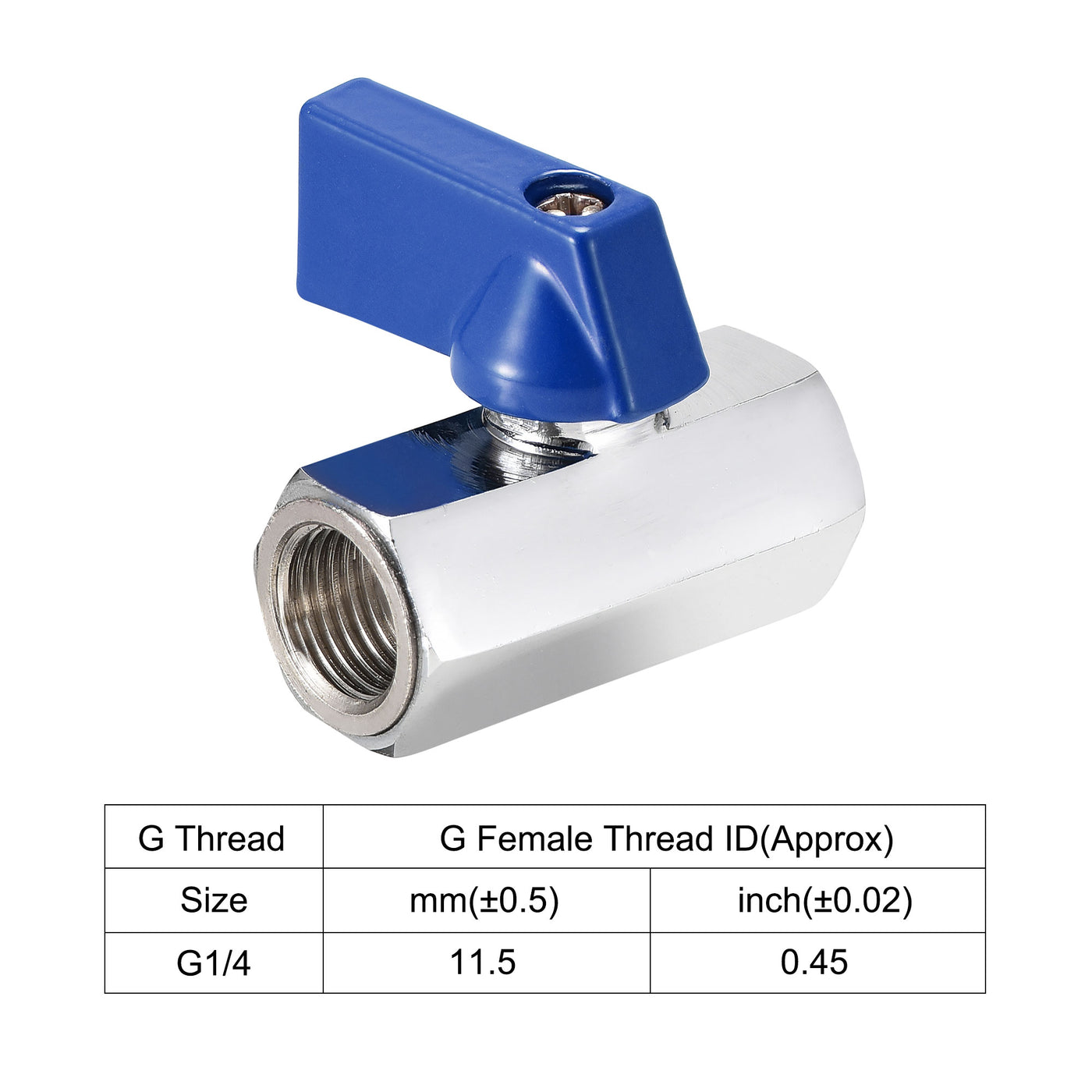 uxcell Uxcell Brass Ball Valve Shut Off Switch Female to Female Polishing