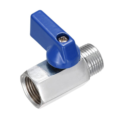 Harfington Uxcell Brass Ball Valve Shut Off Switch G1/4 Male to Female Polishing Connector Black