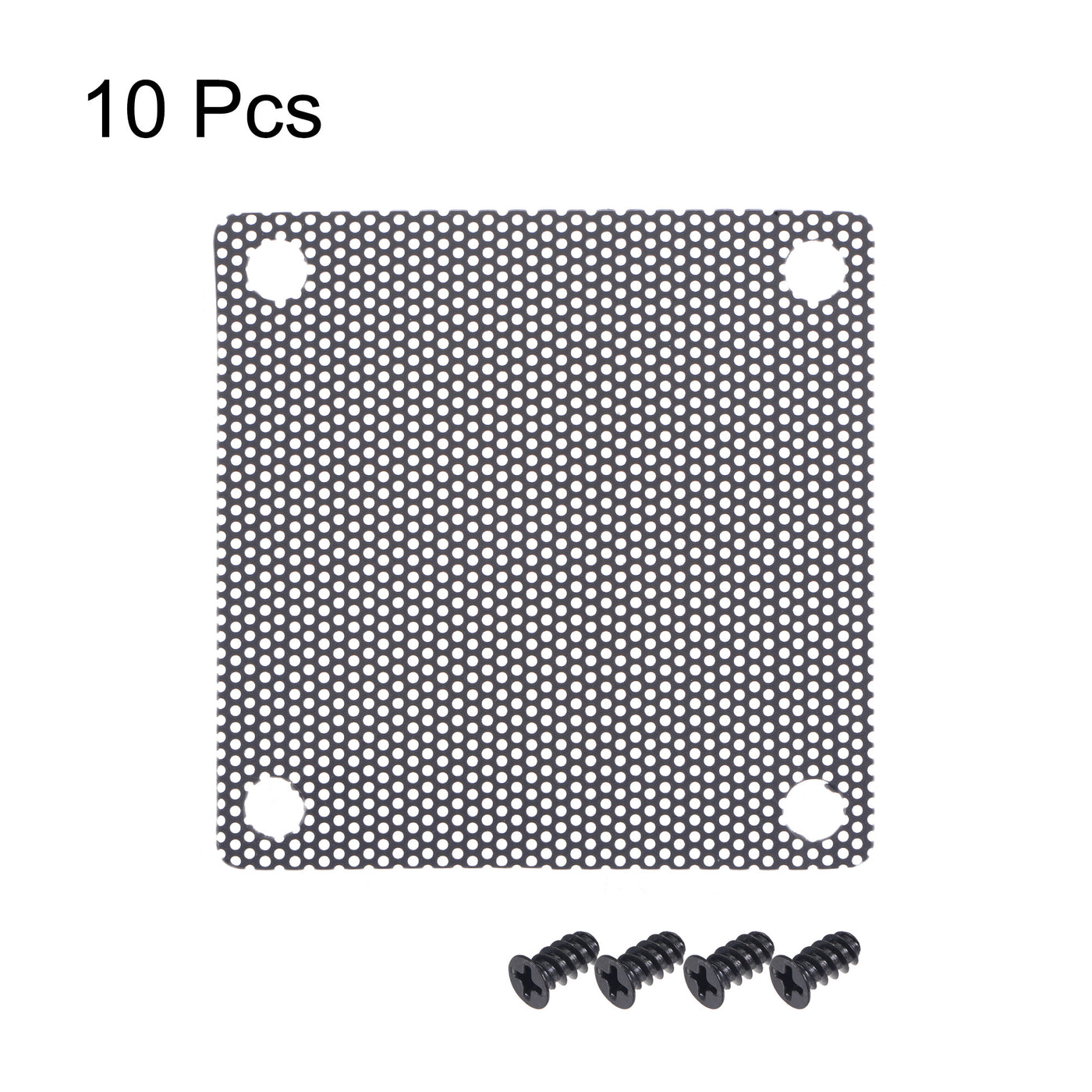 uxcell Uxcell PC Dust Fan Screen with Screws for Cooling Dustproof Case Cover PVC 50mm 10pcs