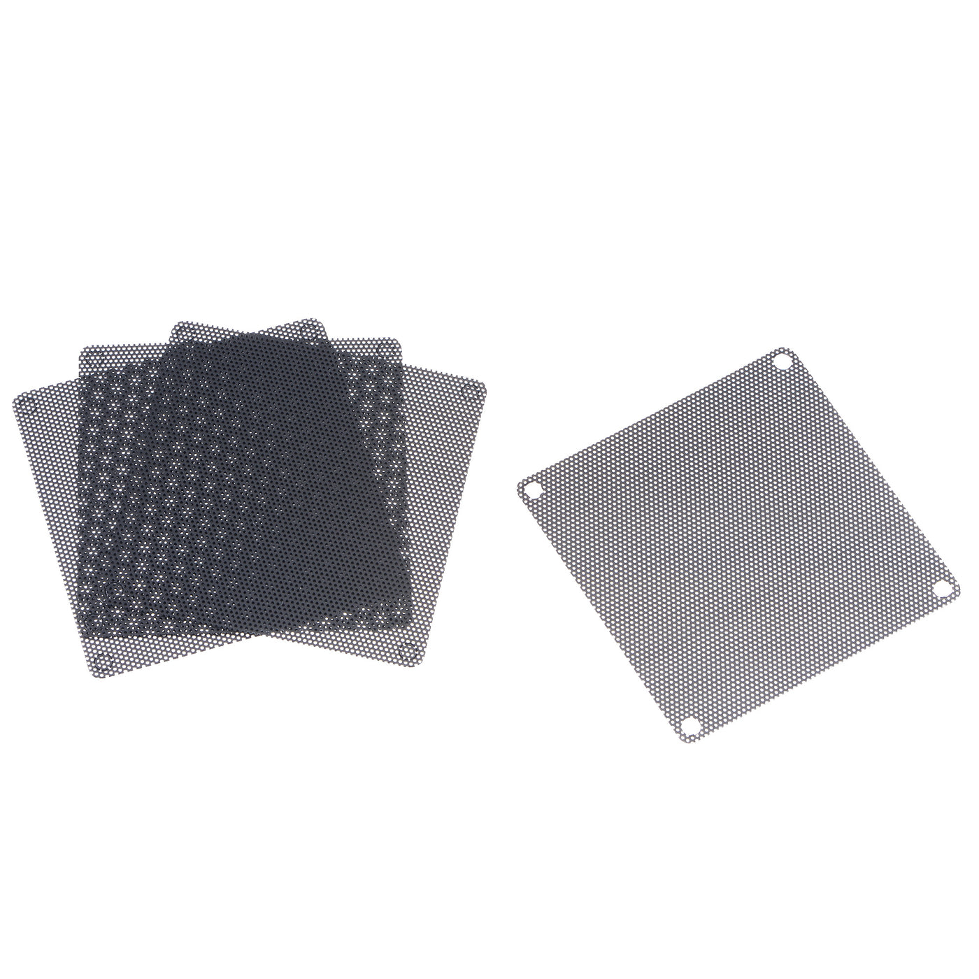 uxcell Uxcell PC Dust Fan Screen with Screws for Cooling Dustproof Case Cover PVC 80mm 4pcs