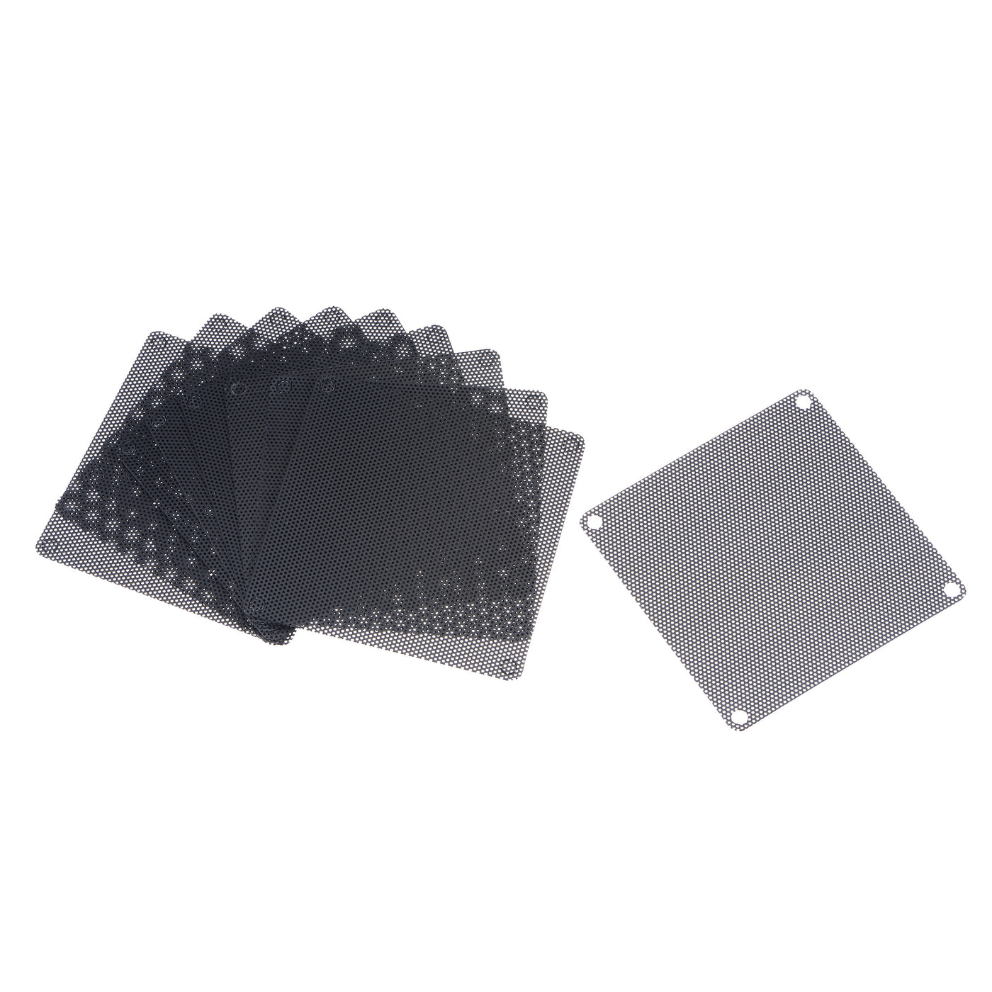 uxcell Uxcell PC Dust Fan Screen with Screws for Cooling Dustproof Case Cover PVC 80mm 10pcs