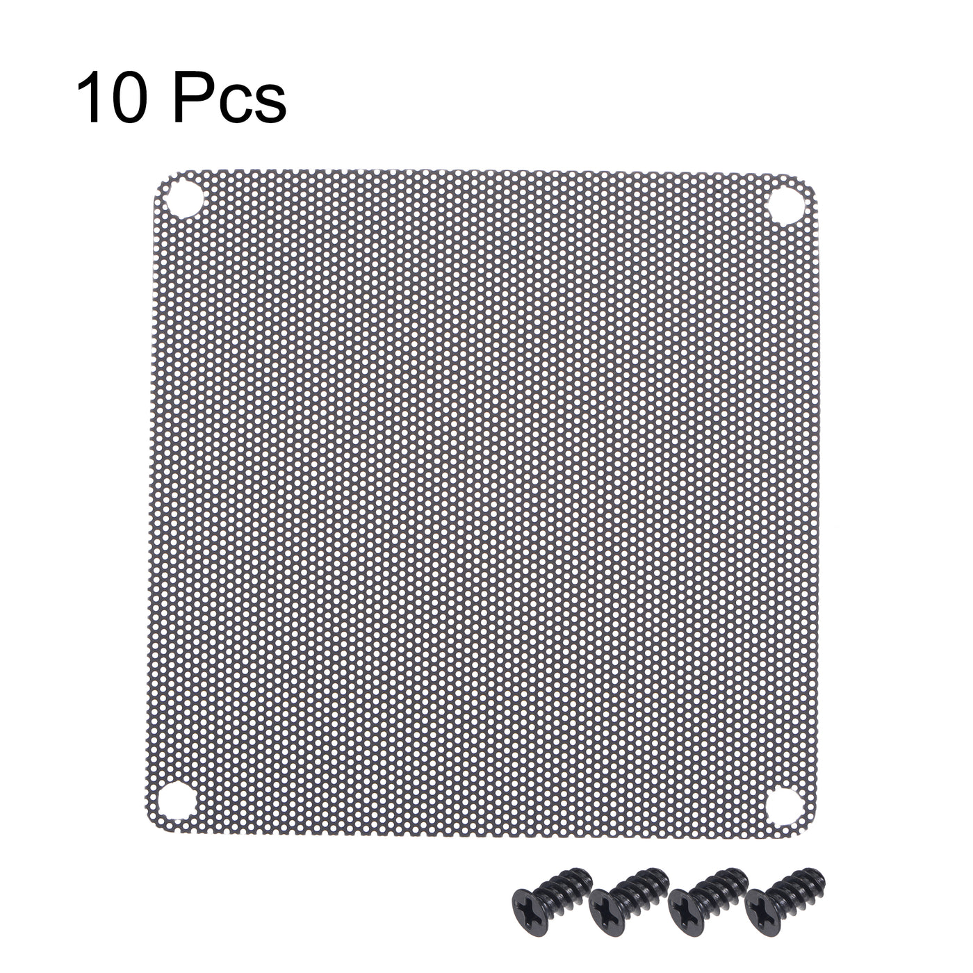 uxcell Uxcell PC Dust Fan Screen with Screws for Cooling Dustproof Case Cover PVC 90mm 10pcs