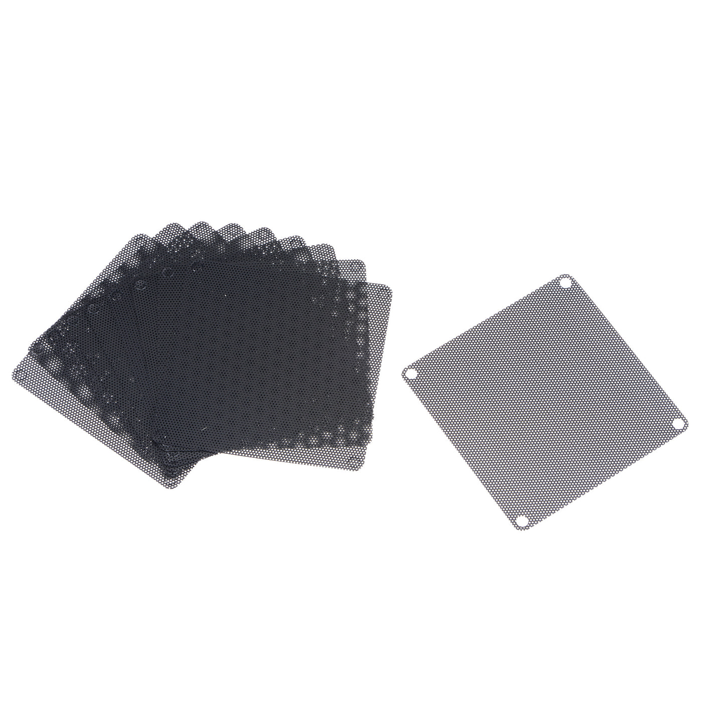 uxcell Uxcell PC Dust Fan Screen with Screws for Cooling Dustproof Case Cover PVC 90mm 10pcs